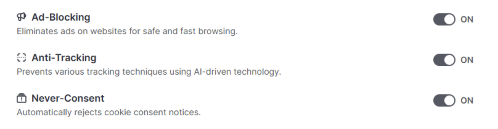 Ghostery Privacy Features